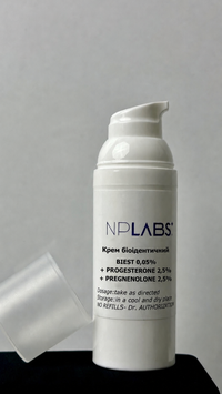 Крем біоідентичний BIEST 0,05% + PROGESTERONE 2,5% + PREGNENOLONE 2,5%50GR BIO00105 фото