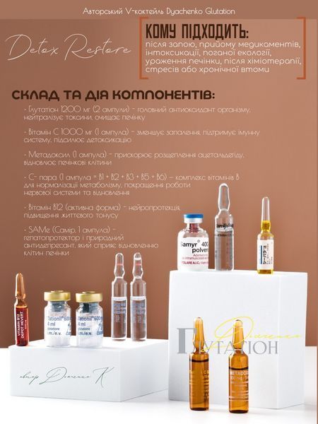 Detox Restore &mdash; авторський V-коктейль Dyachenko Glutation KAP00025 фото