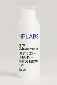 Крем біоідентичний BIEST 0,2% + DHEA 4% + TESTOSTERONE 0,2% 50GR BIO00129 фото